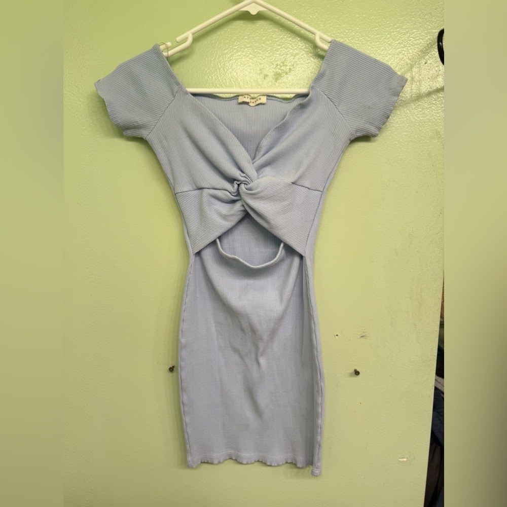 sky blue dress
